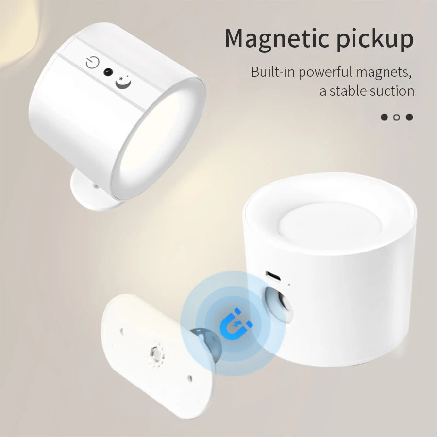 LED Wall Light Dual Heads Touch & Remote Magnetic Base