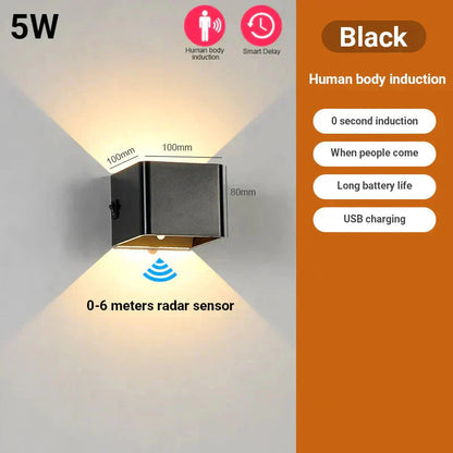 LED Wall Light Wireless Motion Sensor USB Rechargeable
