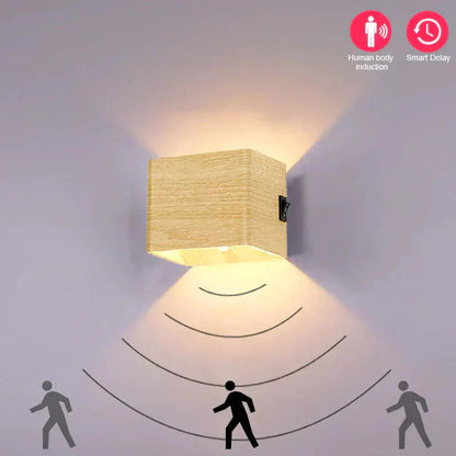 LED Wall Light Wireless Motion Sensor USB Rechargeable
