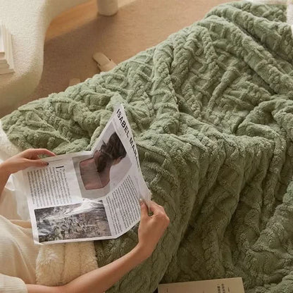 Lambswool Blanket Double-Sided Machine Washable Waterproof