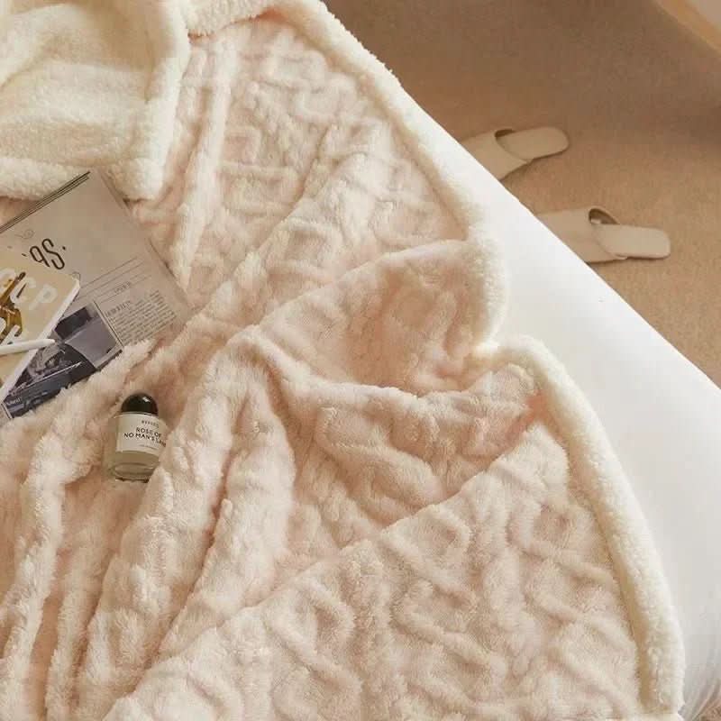 Lambswool Blanket Double-Sided Machine Washable Waterproof