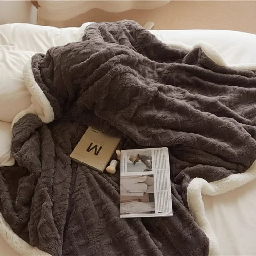 Lambswool Blanket Double-Sided Machine Washable Waterproof