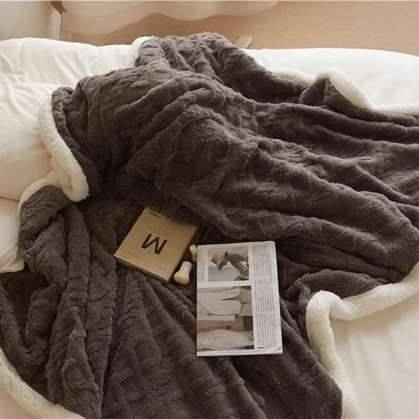 Lambswool Blanket Double-Sided Machine Washable Waterproof
