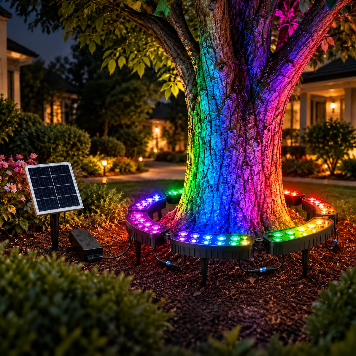 Landscape Ring Light Solar-Powered 7-Color RGB 360°