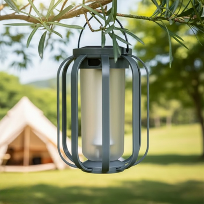 Lantern Portable Warm LED Metal Housing & Tripod