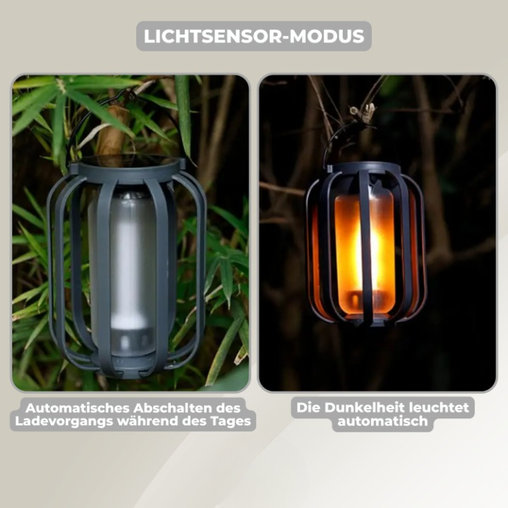 Lantern Portable Warm LED Metal Housing & Tripod