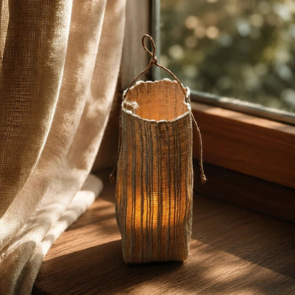 Lantern Woven Lampshade Wireless Flickering Light