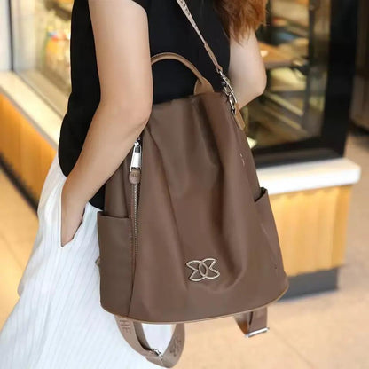 Laptop Backpack Hidden Rear Zipper Water-Repellent Oxford Tablet Pocket