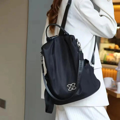 Laptop Backpack Hidden Rear Zipper Water-Repellent Oxford Tablet Pocket