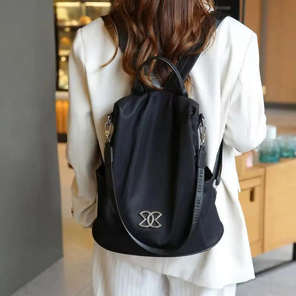 Laptop Backpack Hidden Rear Zipper Water-Repellent Oxford Tablet Pocket