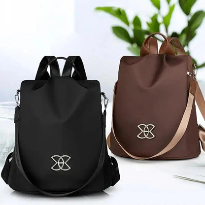 Laptop Backpack Hidden Rear Zipper Water-Repellent Oxford Tablet Pocket