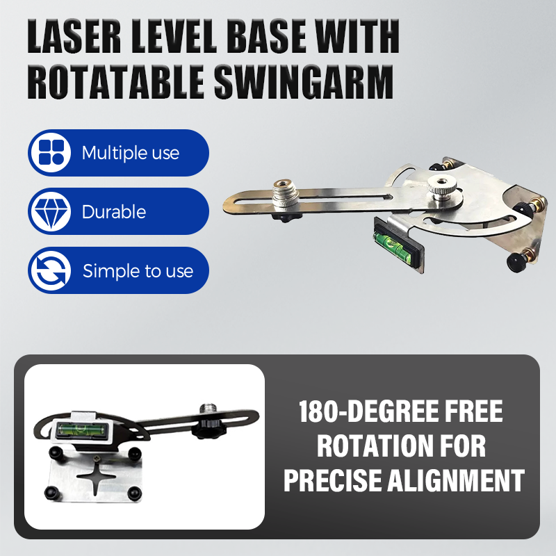 Laser Level Base 180° Swivel With Spirit Level