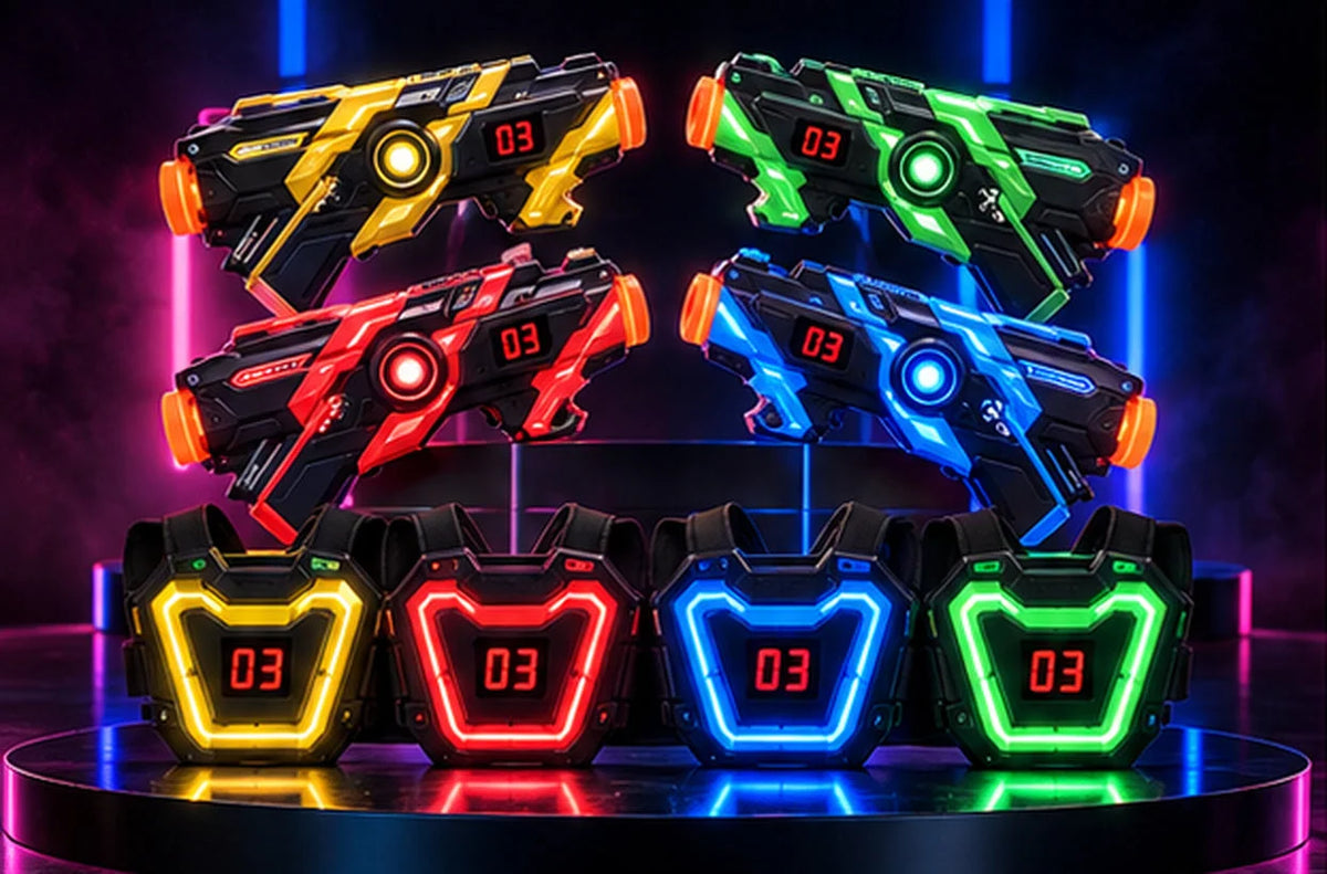 Laser Tag Set Infrared Illuminated Targets Four Firing Modes