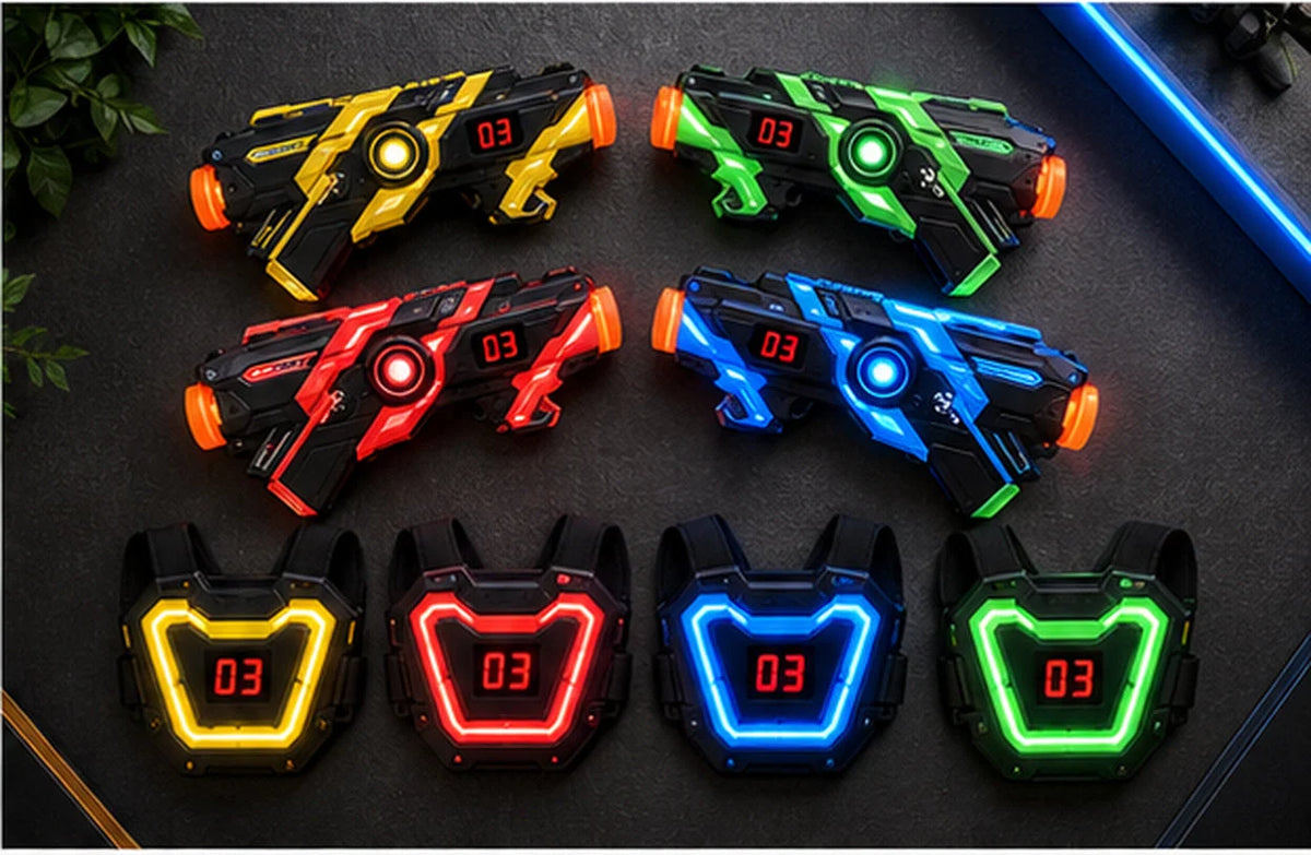 Laser Tag Set Infrared Illuminated Targets Four Firing Modes