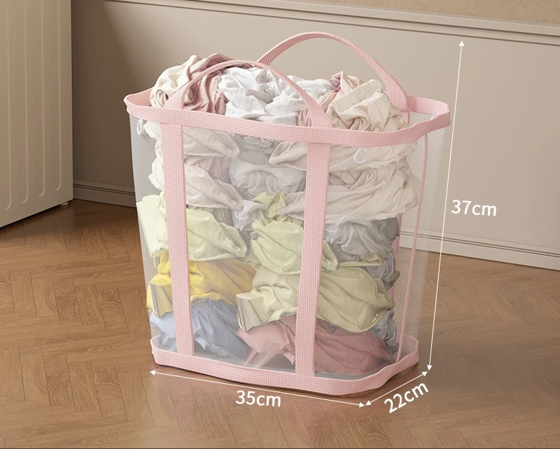 Laundry Basket Foldable Breathable Mesh Large Capacity
