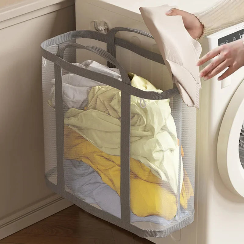 Laundry Basket Foldable Breathable Mesh Large Capacity