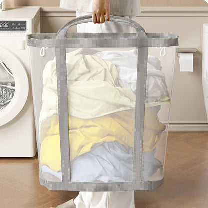 Laundry Basket Foldable Breathable Mesh Large Capacity
