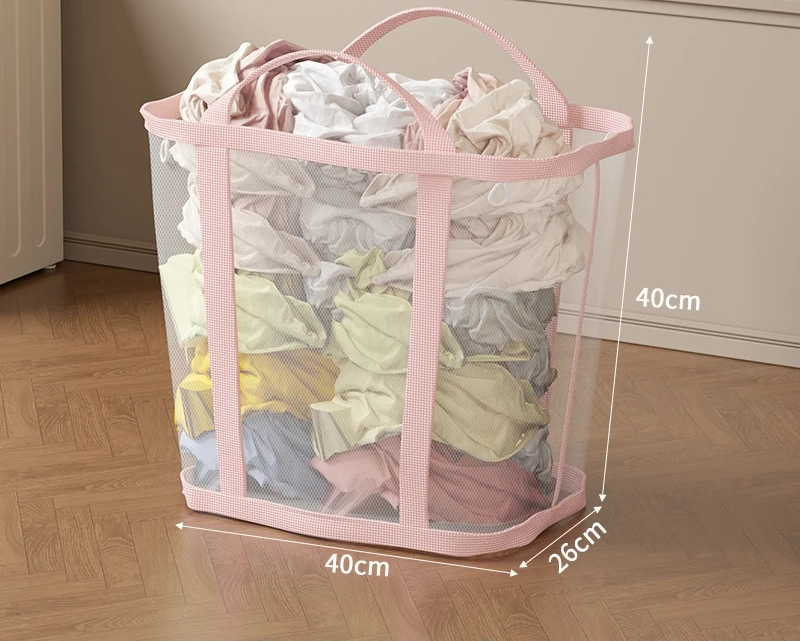 Laundry Basket Foldable Breathable Mesh Large Capacity