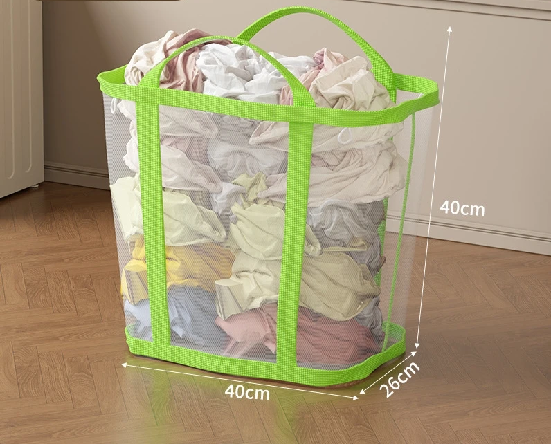 Laundry Basket Foldable Breathable Mesh Large Capacity
