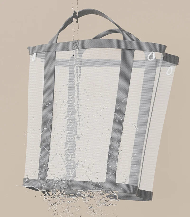 Laundry Basket Foldable Breathable Mesh Large Capacity