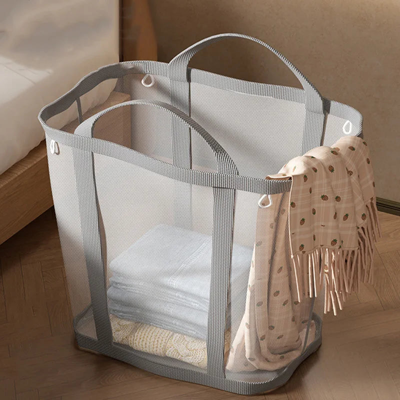 Laundry Basket Foldable Breathable Mesh Large Capacity