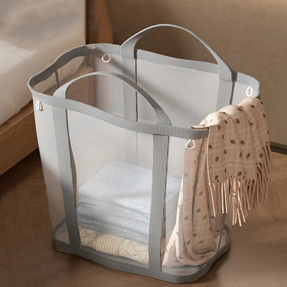 Laundry Basket Foldable Breathable Mesh Large Capacity