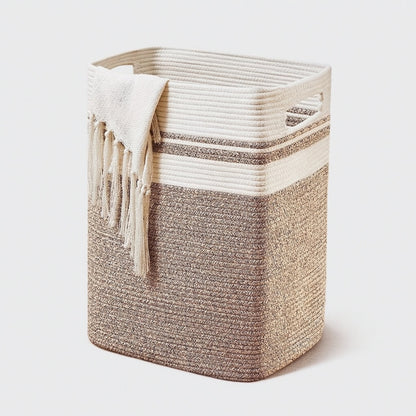 Laundry Basket Jumbo Woven Cotton Rope Foldable