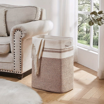 Laundry Basket Jumbo Woven Cotton Rope Foldable