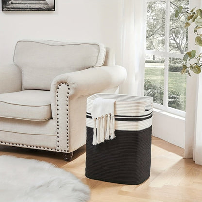 Laundry Basket Jumbo Woven Cotton Rope Foldable