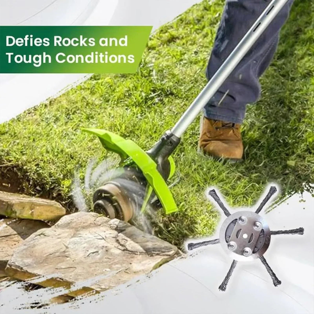 Lawn Edger Tool-Free Quick-Change Blades Metal Build & Ergonomic Handle