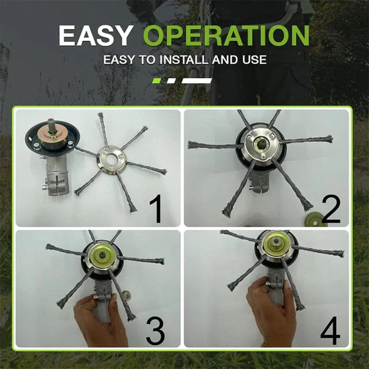 Lawn Edger Tool-Free Quick-Change Blades Metal Build & Ergonomic Handle