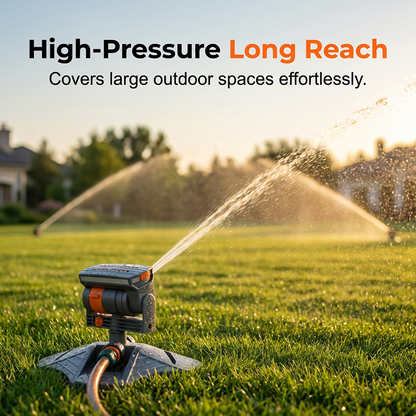 Lawn Sprinkler Oscillating Adjustable Range Weighted Base & Filter