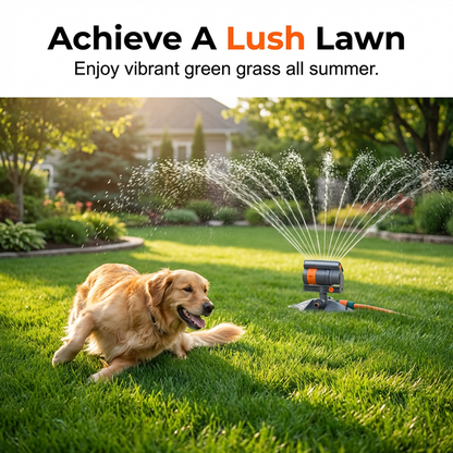 Lawn Sprinkler Oscillating Adjustable Range Weighted Base & Filter