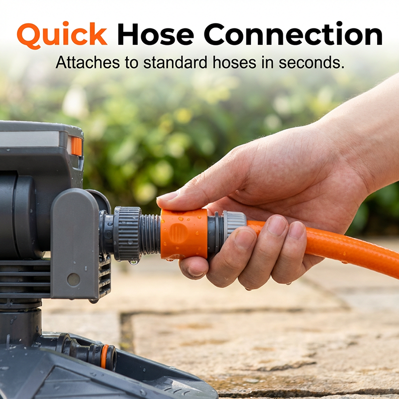 Lawn Sprinkler Oscillating Adjustable Range Weighted Base & Filter