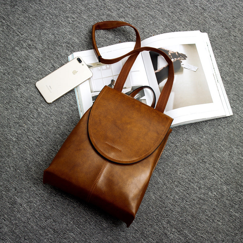 Leather Backpack Laptop-Friendly Roomy Compartments for Commuting & Travel
