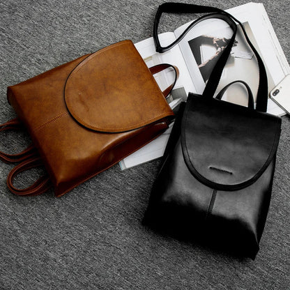 Leather Backpack Laptop-Friendly Roomy Compartments for Commuting & Travel