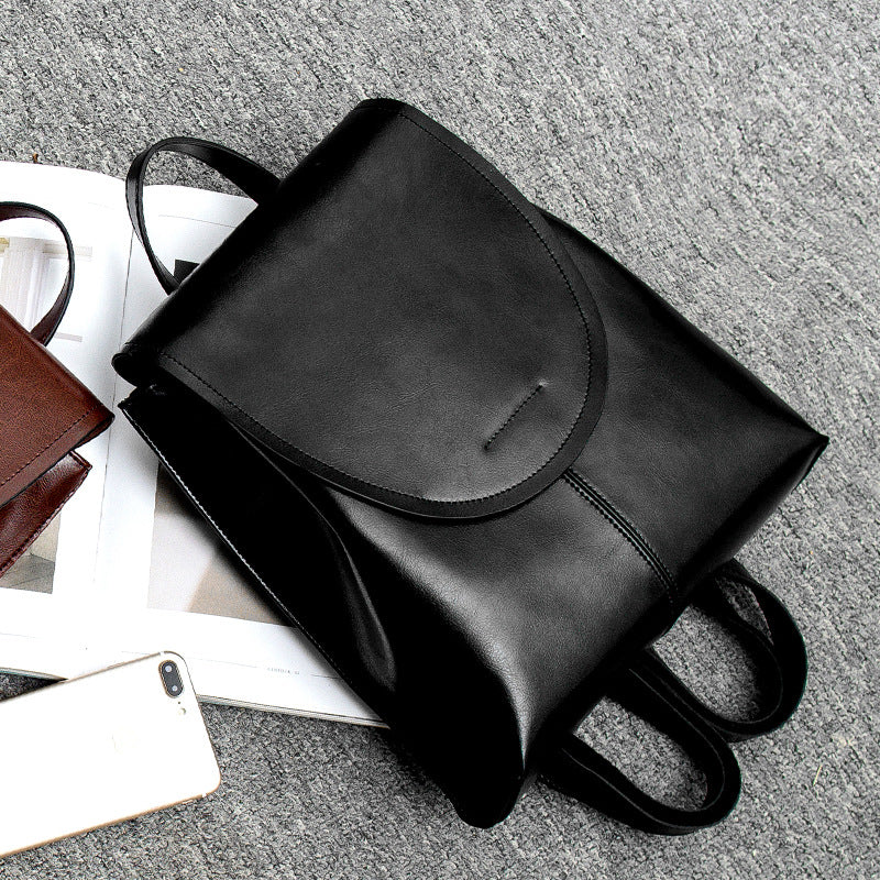 Leather Backpack Laptop-Friendly Roomy Compartments for Commuting & Travel