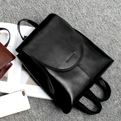 Leather Backpack Laptop-Friendly Roomy Compartments for Commuting & Travel