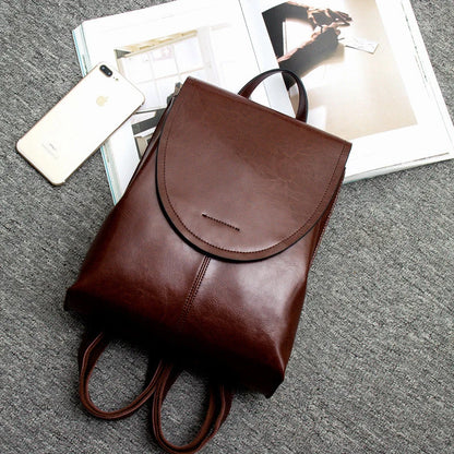 Leather Backpack Laptop-Friendly Roomy Compartments for Commuting & Travel