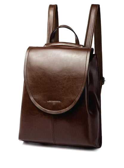 Leather Backpack Laptop-Friendly Roomy Compartments for Commuting & Travel