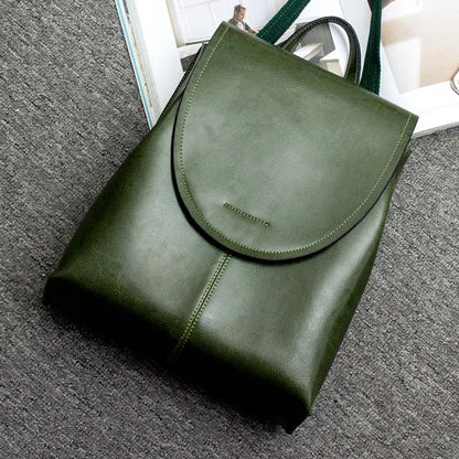 Leather Backpack Laptop-Friendly Roomy Compartments for Commuting & Travel