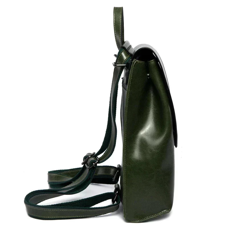 Leather Backpack Laptop-Friendly Roomy Compartments for Commuting & Travel