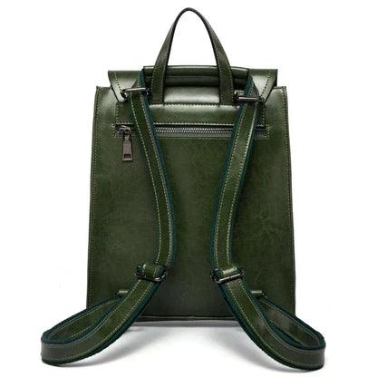 Leather Backpack Laptop-Friendly Roomy Compartments for Commuting & Travel