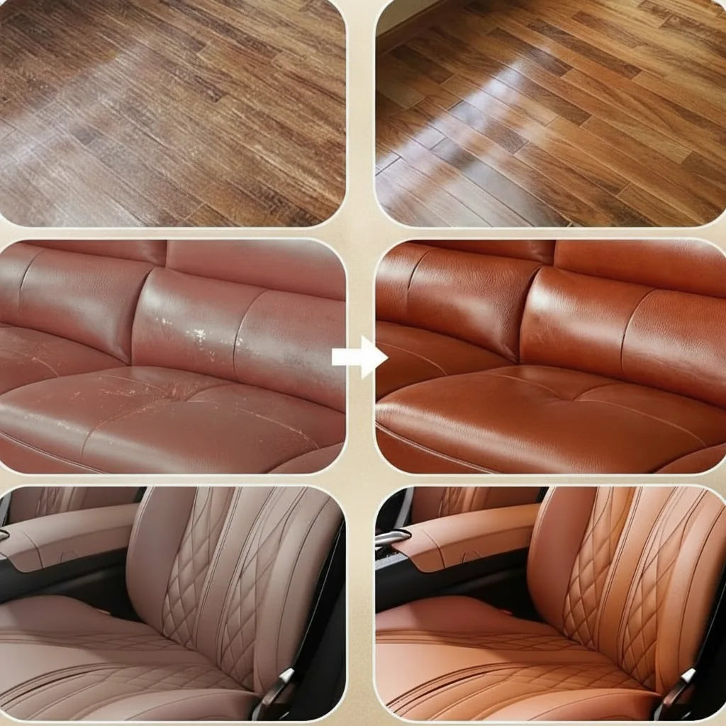 Leather Care Balm Wax Based Colorless Wooden Brush Included