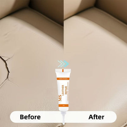 Leather Edge Repair Cream Built-In Brush Smooth White Finish