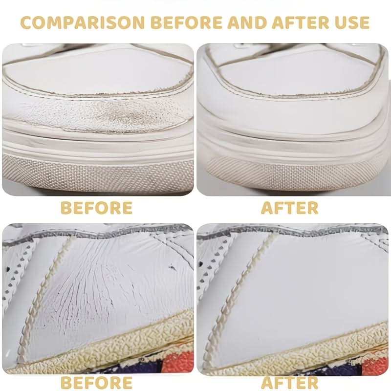 Leather Edge Repair Cream Built-In Brush Smooth White Finish