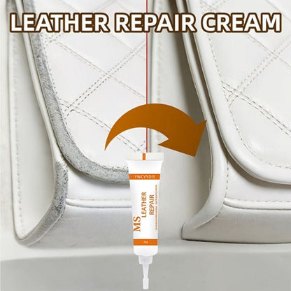 Leather Edge Repair Cream Built-In Brush Smooth White Finish