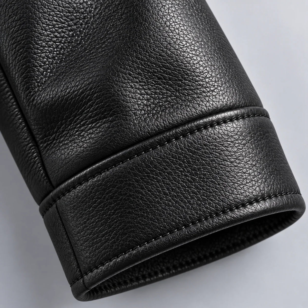 Leather Jacket Sherpa-Lined Insulating Warmth
