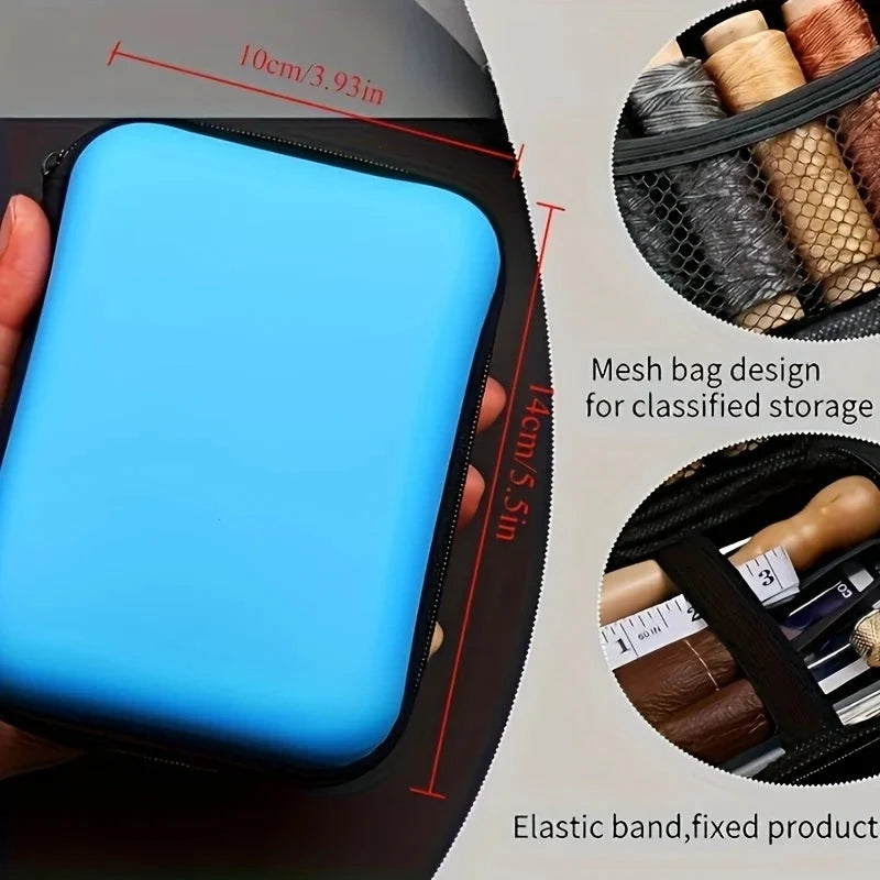 Leather Sewing Kit Waxed Thread Precision Needles & Zippered Pouch