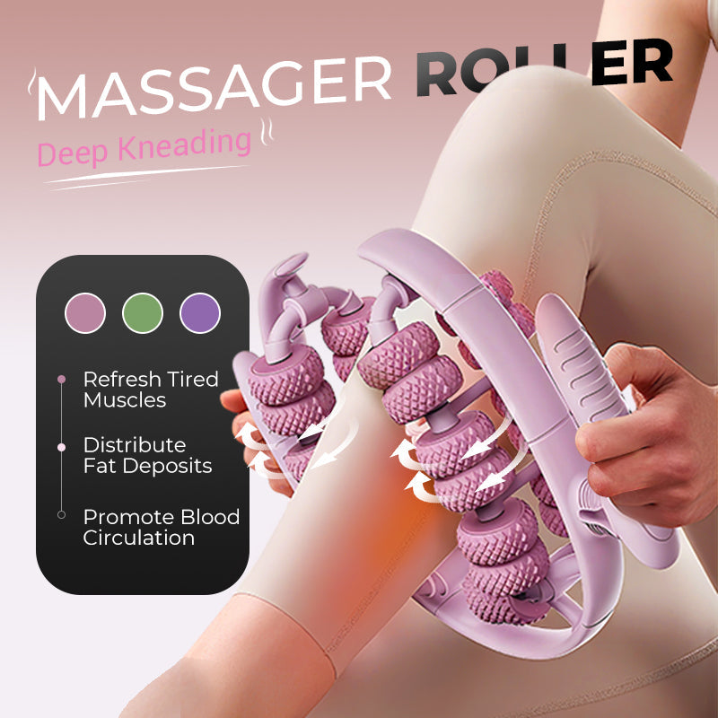 Leg Massage Roller Ergonomic Nodule Design & Non-Slip Handles
